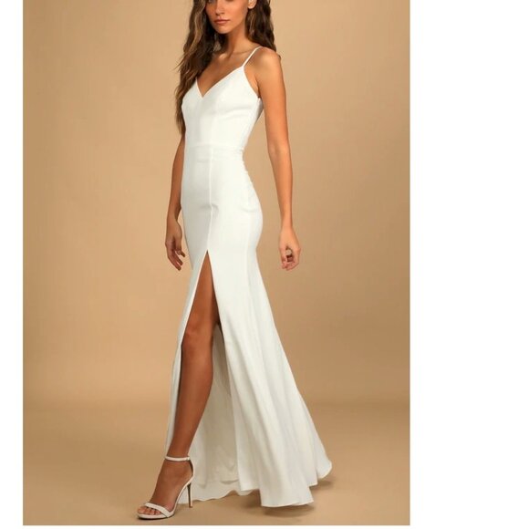 Lulus Vow of Romance White Cutout Maxi Dress Size XS NWOT - Picture 2 of 4